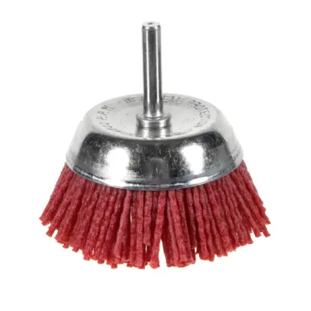 Щетка для дрели чашечная Dexter 75 жесткая нейлоновая