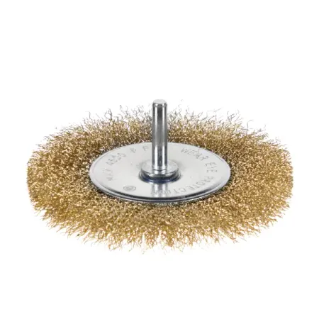 Щетка для дрели дисковая Dexter 100 мм латунированная сталь