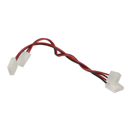 Коннекторы для одноцветной светодиодной ленты 3528 3014 2835 12 В 8 мм IP23 2 клипсы с проводами, контакты по центру vbs разъемы для светодиодной ленты 2 3 4 контактные