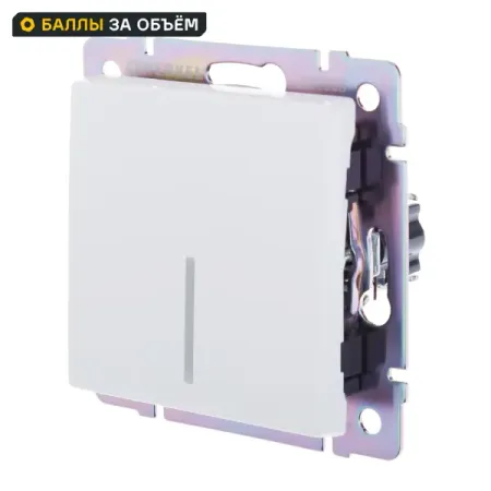 Выключатель проходной встраиваемый Werkel 1 клавиша с подсветкой цвет белый кулисные переключатели kcd3 3pd kcd3 103