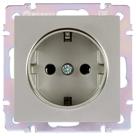 Розетка встраиваемая Werkel с заземлением цвет серебряный информационная безопасность 5 6 классы безопасное поведение в сети интернет учебник