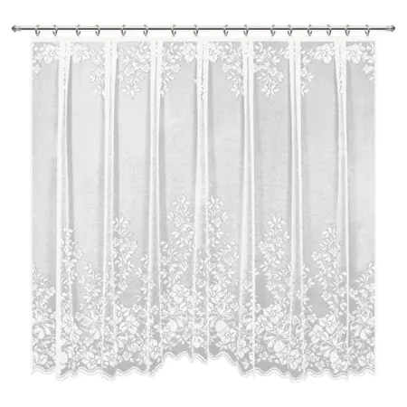 Занавеска для кухни на ленте Хоровод 265x165 см полиэстер цвет белый