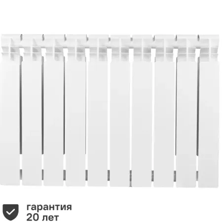 Радиатор секционный Тепломир Bimetal 500/100 10 секций боковое подключение биметалл белый
