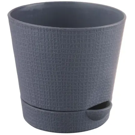 Горшок цветочный Тек.А.Тек Партер ø15 h13.5 см v1.4 л пластик графит пенал тканевый оксфорд большой емкости с пандой и капибарой