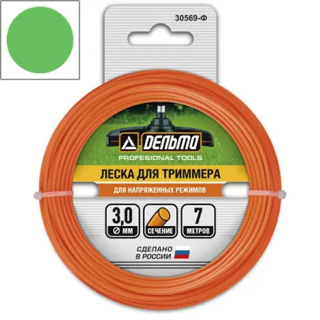 Леска для триммера Дельта ø3 мм 7 м круглая катушки для триммера