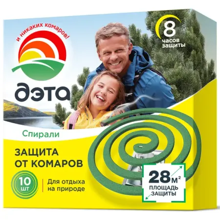 Спираль от комаров ДЭТА, упаковка 10 шт. ультразвуковой репеллент от комаров ts 30