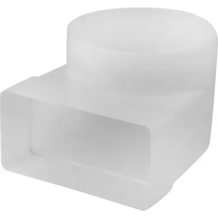 Переходник угловой для плоских-круглых воздуховодов Equation 55x110 мм D100 мм пластик