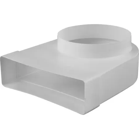 Переходник угловой для плоских-круглых воздуховодов Equation 60x204 мм D150 мм пластик