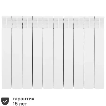 Радиатор секционный Equation Bimetal 500/100 10 секций боковое подключение биметалл белый