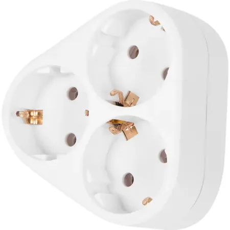 Разветвитель Старт SA1/3-ZD 3 розетки с заземлением 16 А цвет белый