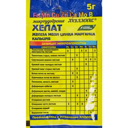 Удобрение Комплекс микроэлементов «Аквамикс» 0.005 кг бад комплекс аппетит для похудения soloways 90 капс