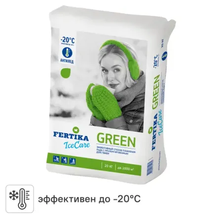 Противогололёдное средство Фертика Ice Care Green 20 кг