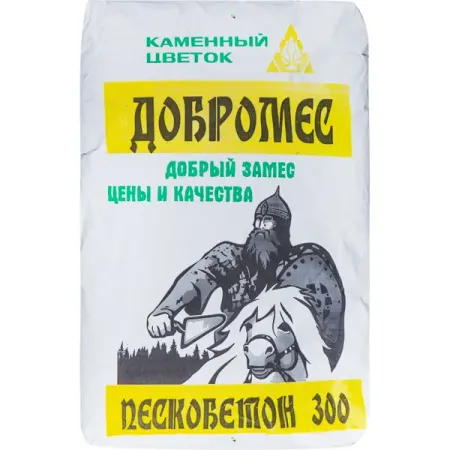 Пескобетон М300 Каменный Цветок Добромес 40 кг