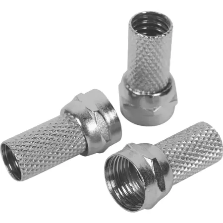 Разъём F RG6 20 мм 3 шт. цвет серый аудио разъем 3 5 мм 3 4 полюса 10 шт