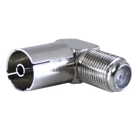 Переходник угловой с F гнезда на TV гнездо аудио разъем 3 5 мм 3 4 полюса 10 шт