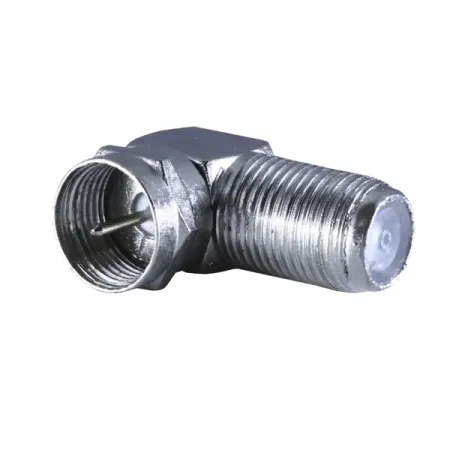 Переходник угловой с F штекера на F гнездо металл аудио разъем 3 5 мм 3 4 полюса 10 шт