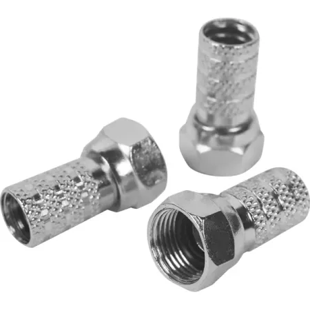 Разъём F RG6 с защитой 20 мм 3 шт. цвет чёрный аудио разъем 3 5 мм 3 4 полюса 10 шт