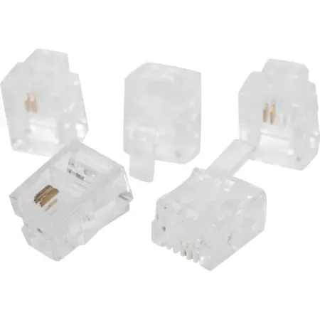 Коннектор RJ-11 6P2C 5 шт. цвет прозрачный relife rl uvh902 для ремонта телефонов