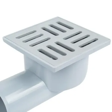 Трап для душа 100x100 мм гидрозатвор пластиковая решетка