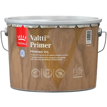 Грунтовка для обработки деревянных фасадов Tikkurila Valtti Primer прозрачная 9 л