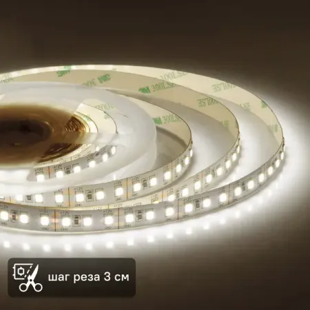 Светодиодная лента Apeyron SMD2835 12В 10 мм 5м 14.4 Вт/м 120диод/м 1400 лм/м 3000 К теплый белый свет фитолампа qnbdg 3000 вт