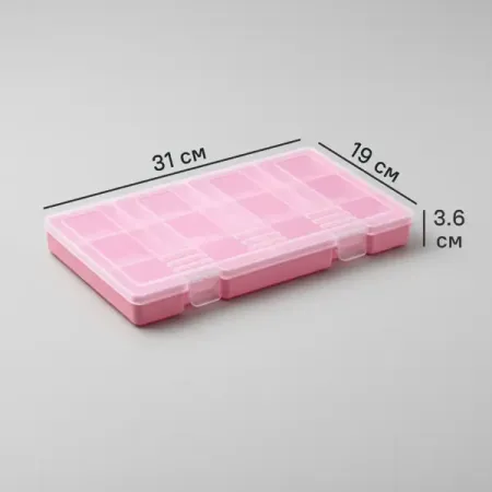 Органайзер для хранения Фолди 31x3.6x19 см пластик цвет розовый moonbiffy 7 дневный органайзер для таблеток