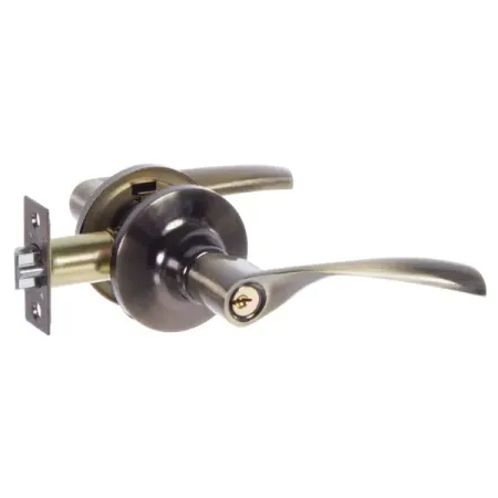 Ручка дверная на розетке Avers 8023-01 с ключом и фиксатором бронза дверная занавеска жаккардовая хлопковая