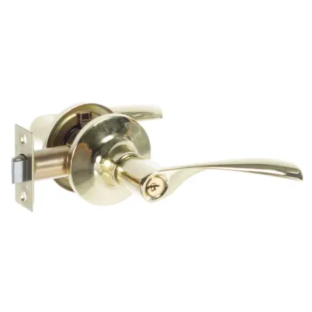 Ручка дверная на розетке Avers 8023-01 с ключом и фиксатором золото дверная занавеска жаккардовая хлопковая