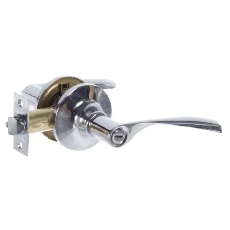 Ручка дверная на розетке Avers 8023-03 с фиксатором хром дверная занавеска жаккардовая хлопковая