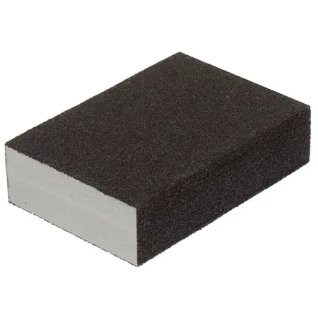Губка шлифовальная абразивная четырехсторонняя Dexter P80 100x70x25 мм