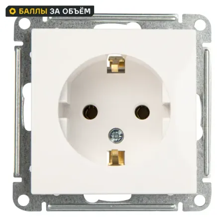 Розетка встраиваемая Systeme Electric W59 с заземлением цвет белый 5 шт лот usb разъёмы locheuk тип a 4 контактные для пайки