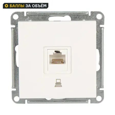 Розетка компьютерная встраиваемая Systeme Electric W59 RJ45 UTP cat 5e цвет белый водонепроницаемые разъемы rj45 cat8 5 шт