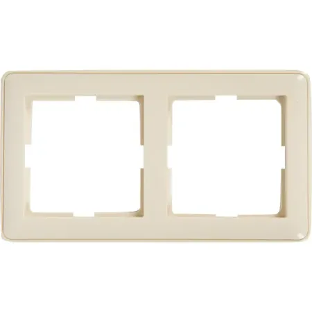 Рамка для розеток и выключателей Systeme Electric W59 2 поста цвет слоновая кость пластиковые клавиши выключателей 10 шт