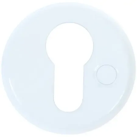 Накладка дверная для финских дверей Фабрика замков под цилиндр Е 002 алюминий цвет белый 2 шт.