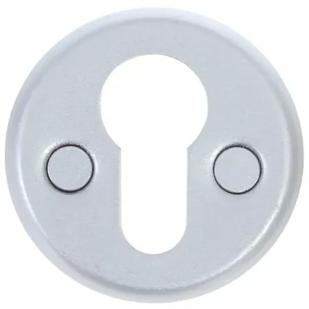 Накладка дверная для финских дверей Фабрика замков под цилиндр Е 002 алюминий цвет матовый хром 2 шт.