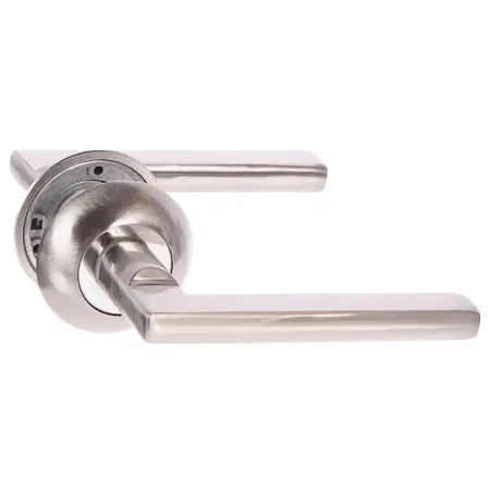 Ручка дверная на розетке Фабрика Замков A 101 алюминий гальваническое покрытие цвет матовый никель ручка дверная с замком сам зв9 6 13