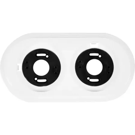 Рамка для розеток и выключателей Electraline 2 поста цвет белый