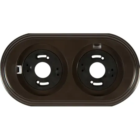 Рамка для розеток и выключателей Electraline 2 поста цвет коричневый