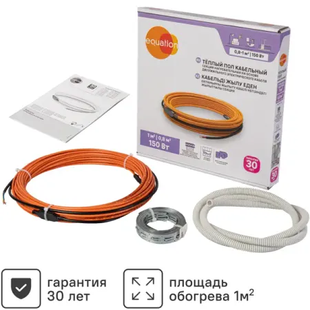 Нагревательный кабель для теплого пола Equation 9 м 150 Вт
