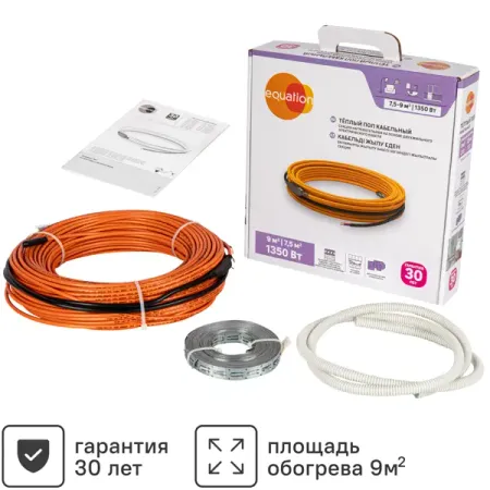 Нагревательный кабель для теплого пола Equation 84 м 1350 Вт