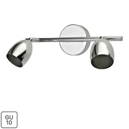 Спот поворотный Sabi с цоколем Gu10 2x42 Вт цвет хром наполеон хилл принципы изобилия как правильное мышление помогает достигать целей и исполнять желания