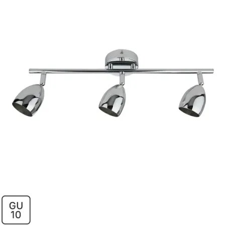Спот поворотный Inspire Sabi 3 лампы GU10 18.9 м² цвет хром