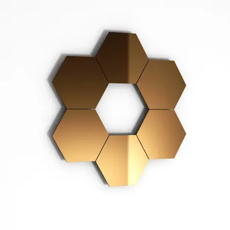 Плитка декоративная зеркальная «Соты» цвет бронзовый 6 шт. плитка декоративная бетонная white hills бергамо брик белый