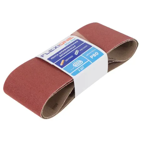 Лента шлифовальная Flexione P80 457x75 мм, 3 шт.