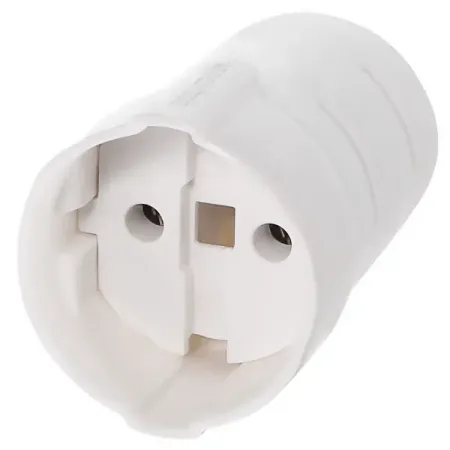 Розетка без заземления 10 А цвет белый wallpad 1 2 gang switch с розеткой и usb