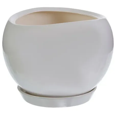 Горшок цветочный Адель ø20 h18 см v3.5 л керамика белый