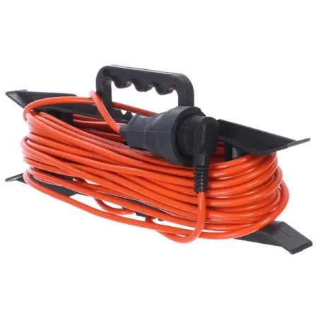 Удлинитель-шнур на рамке Skybeam 1 розетка без заземления 2x0.75 мм 20 м цвет оранжевый