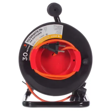 Удлинитель на катушке садовый Защита Про 1 розетка без заземления 2x1 мм 30 м цвет оранжевый/черный мини фонарик оранжевый abs акрил usb rechargeable