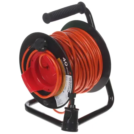 Удлинитель на катушке садовый Защита Про 1 розетка без заземления 2x1 мм 40 м цвет оранжевый/черный мини фонарик оранжевый abs акрил usb rechargeable