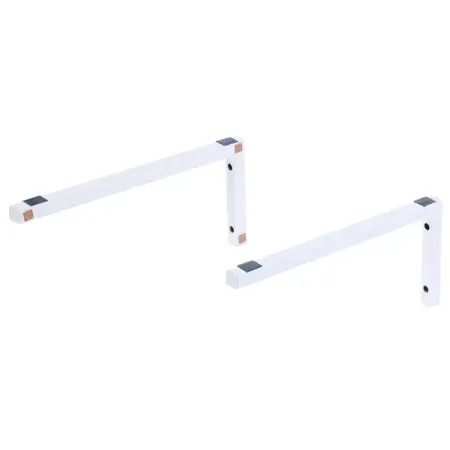 Кронштейн Г-образный 430x200 мм цвет белый 2 шт. пластиковые заглушки для отверстий 22х16 мм